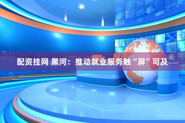 配资挂网 黑河：推动就业服务触“屏”可及